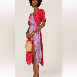 Adelyn Rae Colorblock Wrap Dress